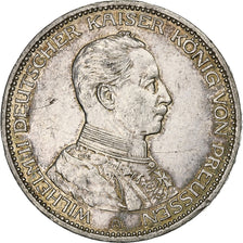 German States, PRUSSIA, Wilhelm II, 3 Mark, 1914, Berlin, Silver, EF(40-45)