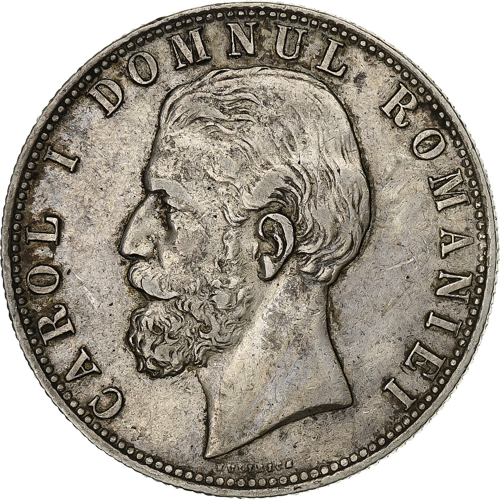 Romania, Carol I, 5 Lei, 1880, Bucharest, Silver, EF(40-45), KM:12