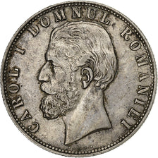Romania, Carol I, 5 Lei, 1880, Bucharest, Silver, EF(40-45), KM:12