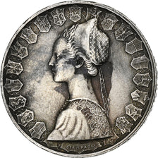 Itália, 500 Lire, Columbus' ships, 1958, Rome, Prata, EF(40-45)