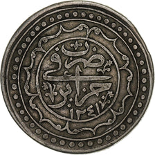 Algeria, ALGIERS, Mahmud II, Budju, 1826/AH1241, Jaza'ir, Silver, EF(40-45)