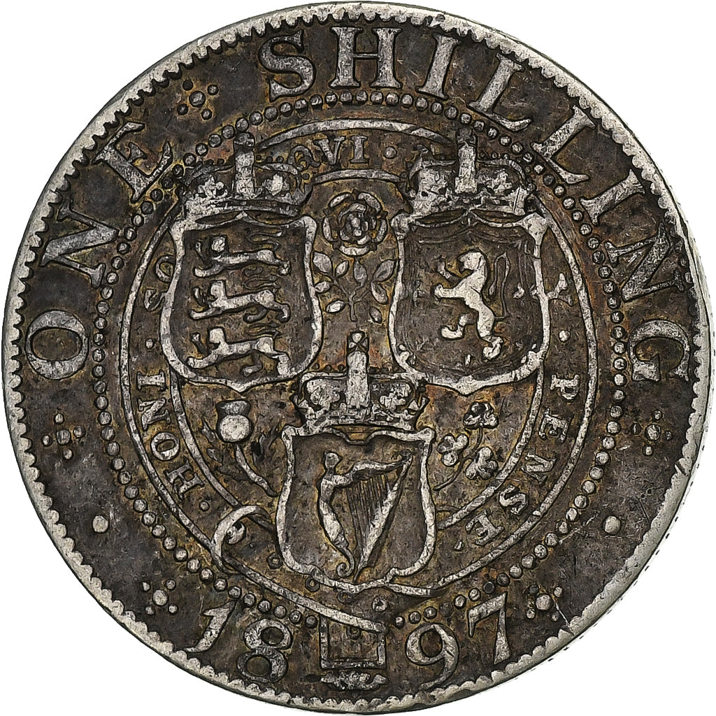 Gran Bretagna, Victoria, Shilling, 1897, London, Argento, MB+, KM:780