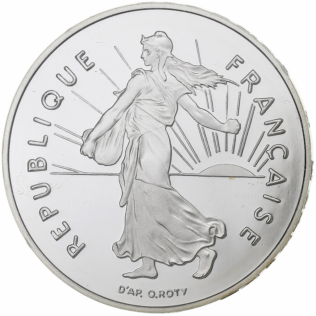 France, 5 Francs, Semeuse, 2001, Paris, BE, Silver, MS(65-70), KM:1309