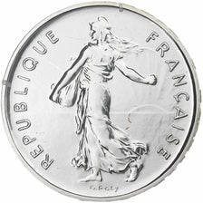 Francia, 5 Francs, Semeuse, 2001, Paris, BU, Argento, FDC, KM:1309