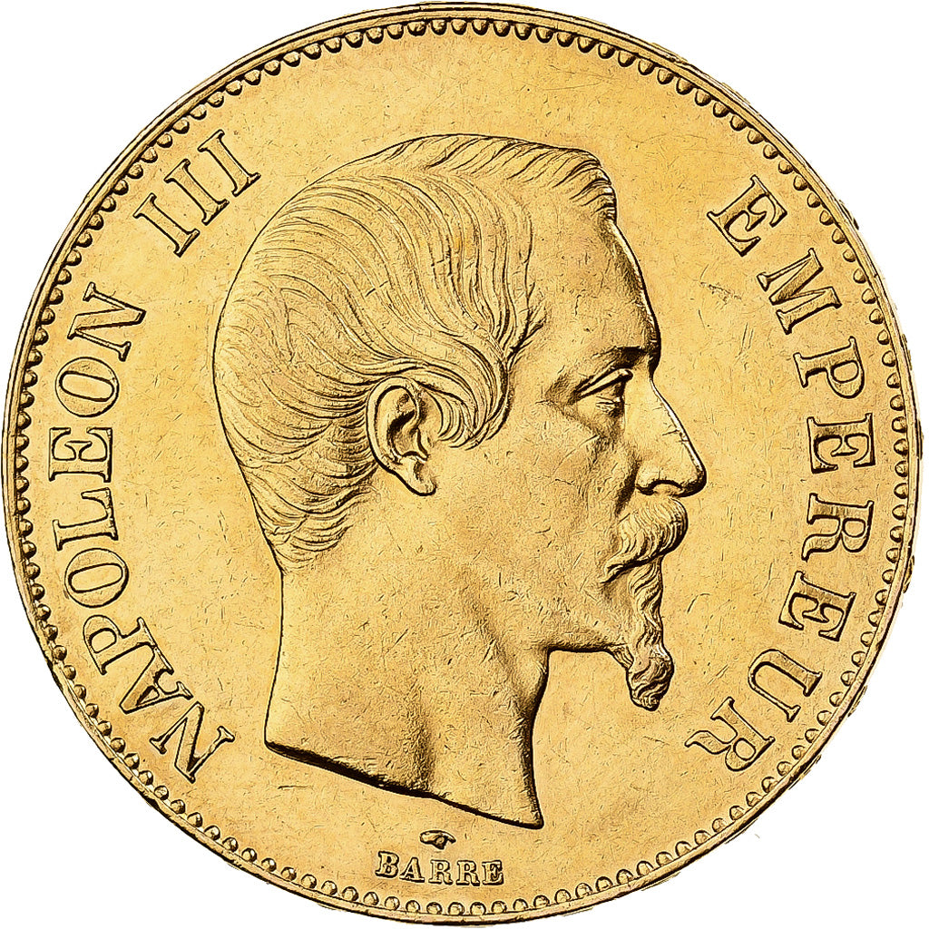 Francia, Napoleon III, 100 Francs, Napoléon III, 1859, Paris, Oro, MBC+