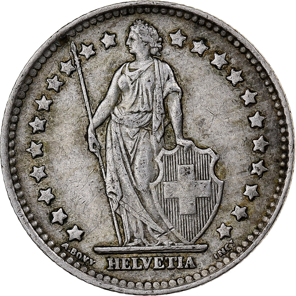 Suiza, Franc, 1946, Bern, Plata, BC+, KM:24
