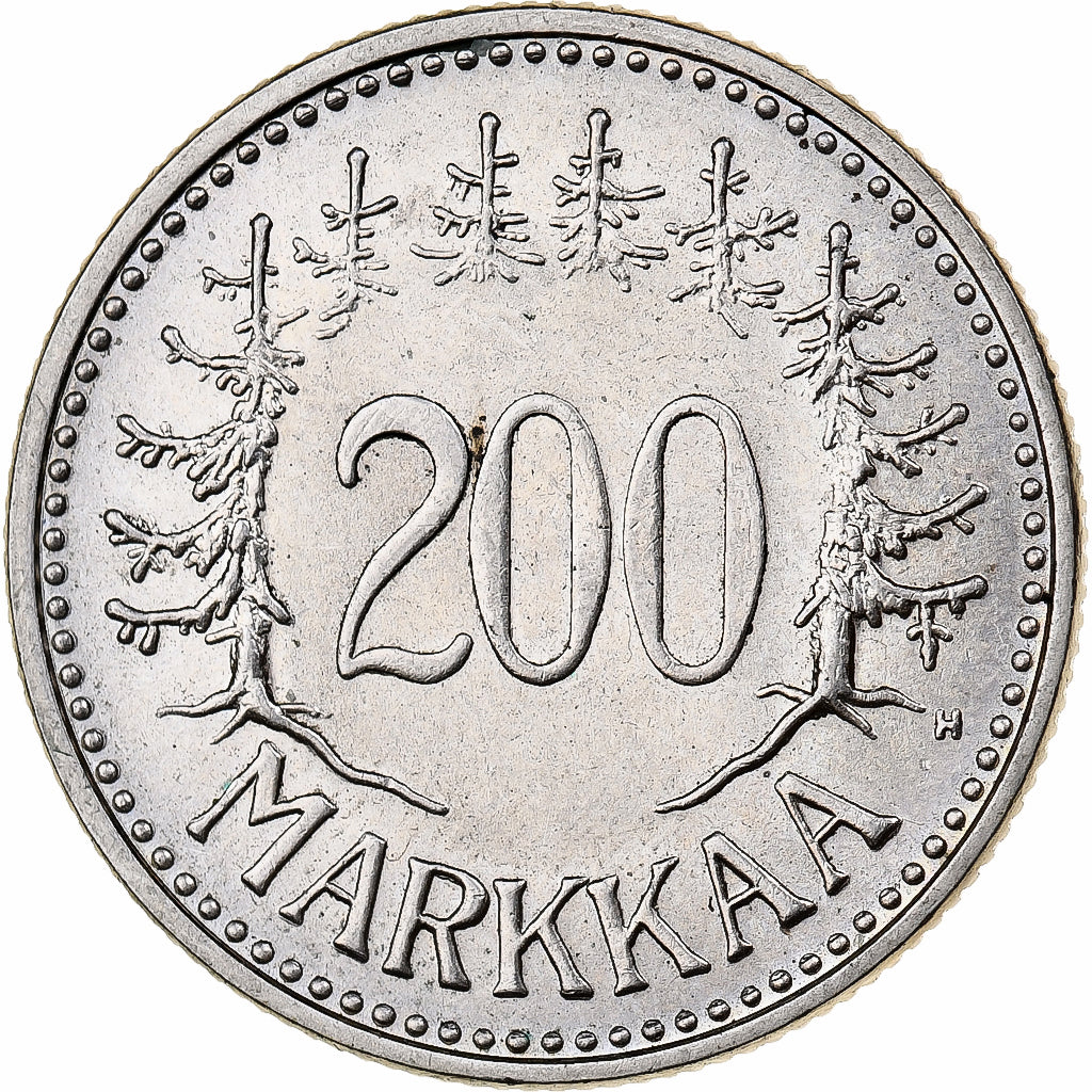 Finlandia, 200 Markkaa, 1956, Argento, SPL-, KM:42