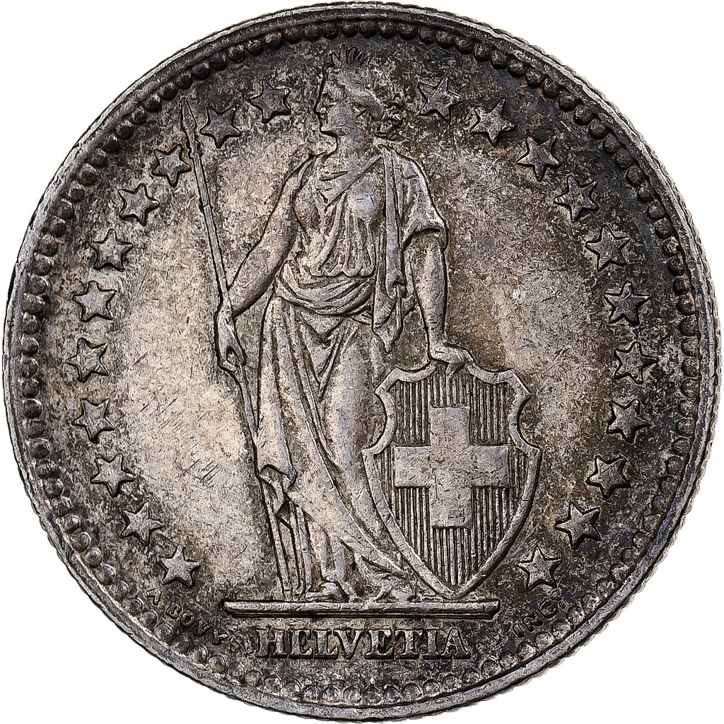 Switzerland, 2 Francs, 1944, Bern, Silver, EF(40-45)