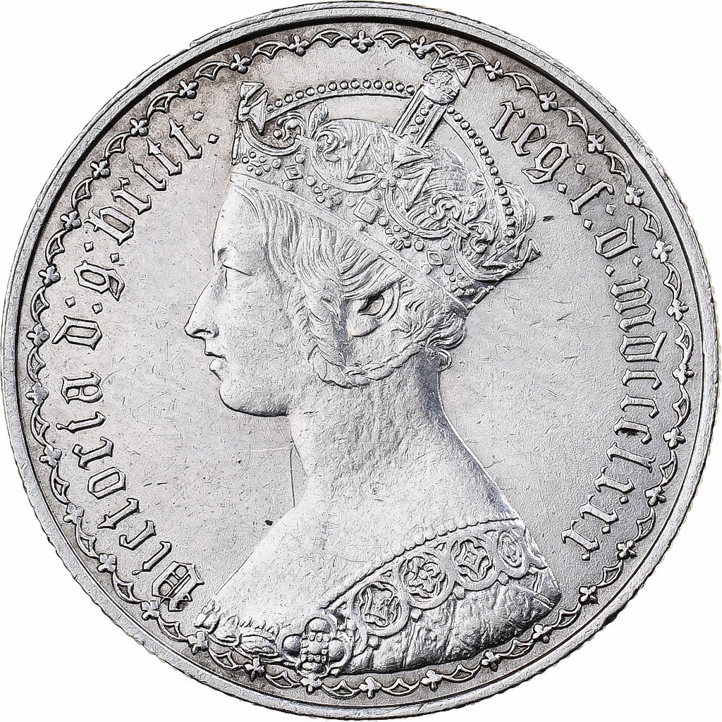 Great Britain, Victoria, Florin, Two Shillings, Gothic, 1853, London, Silver