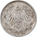 ALEMANIA - IMPERIO, 1/2 Mark, 1915, Munich, Plata, BC+, KM:17