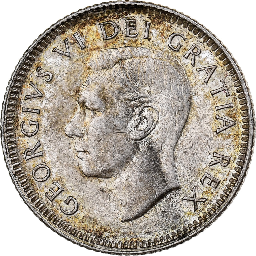 Kanada, George VI, 10 Cents, 1949, Silber, SS, KM:43