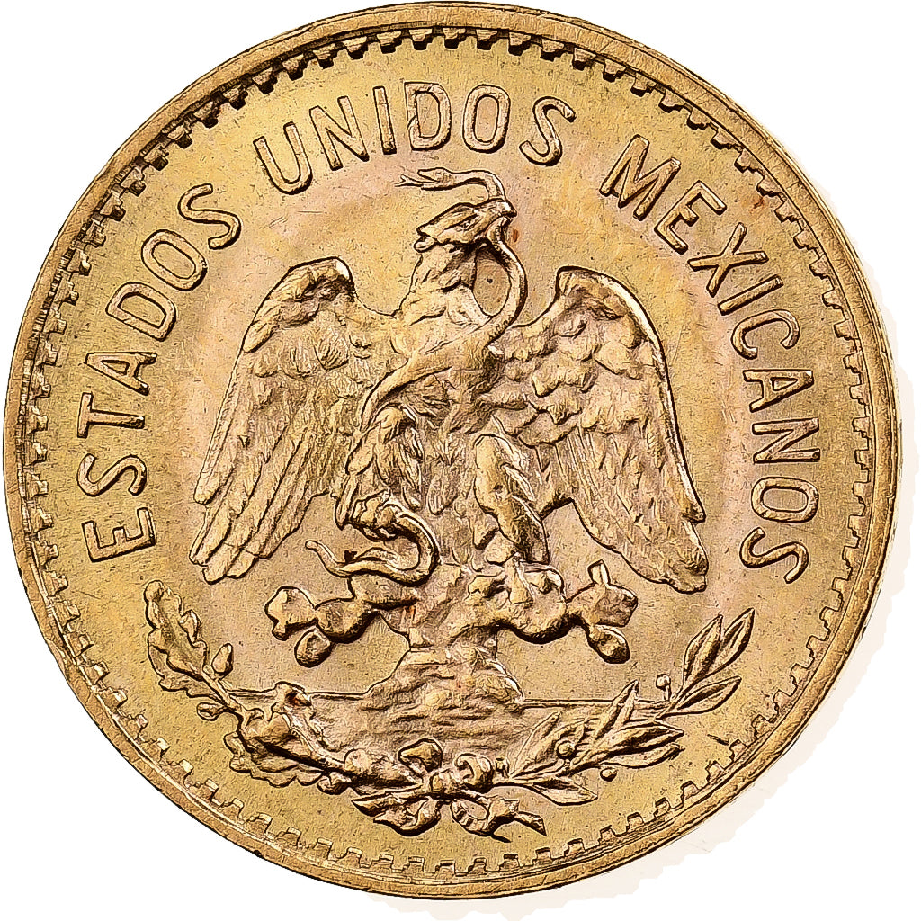 Mexico, 5 Pesos, 1955, Mexico City, Gold, MS(60-62), KM:464