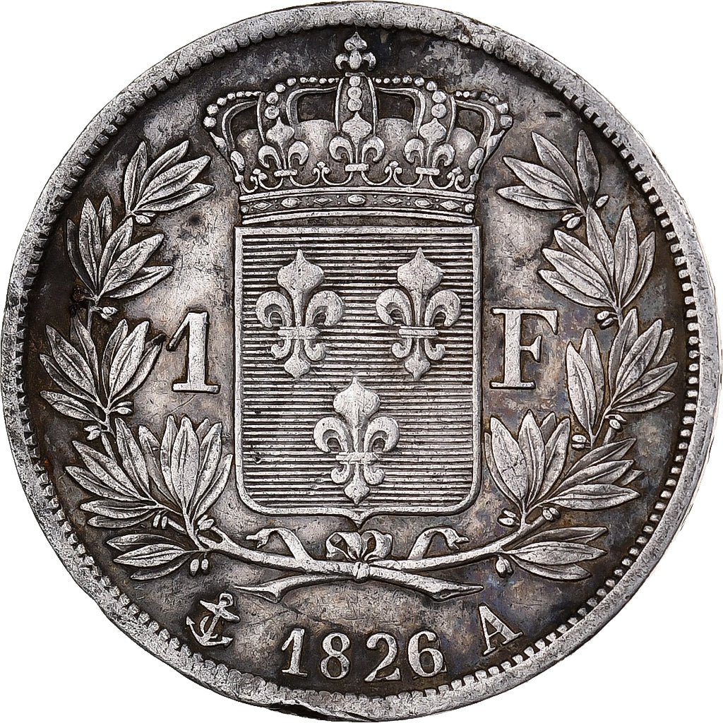 France, Franc, Charles X, 1826, Paris, Silver, EF(40-45), KM:724.1