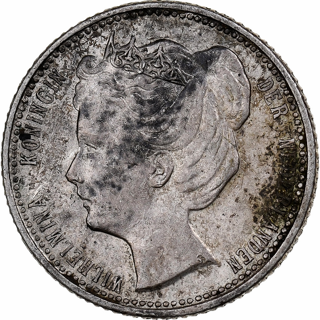 Holandia, Wilhelmina I, 25 Cents, 1904, Srebro, EF(40-45), KM:120.2