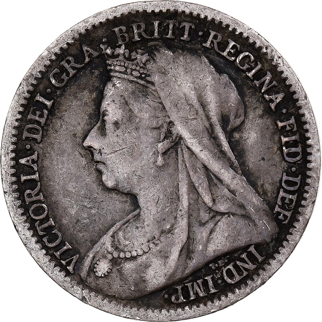 Gran Bretagna, Victoria, 3 Pence, 1899, Argento, MB, KM:777