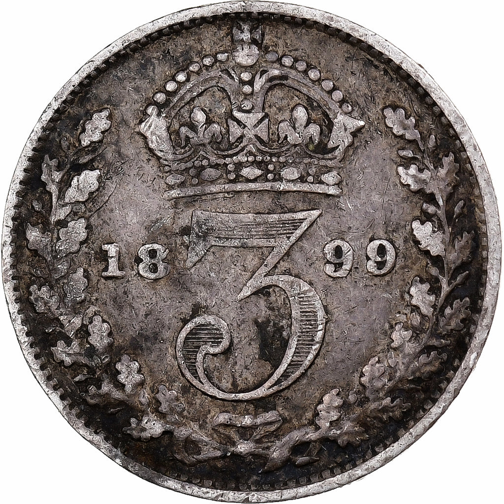 Gran Bretagna, Victoria, 3 Pence, 1899, Argento, MB, KM:777