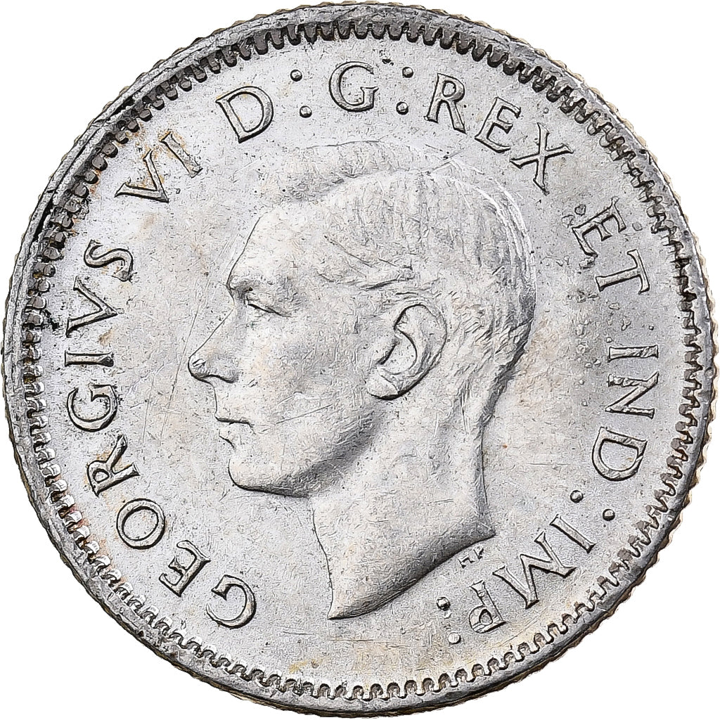 Canada, George VI, 10 Cents, 1943, Royal Canadian Mint, Silver, EF(40-45), KM:34