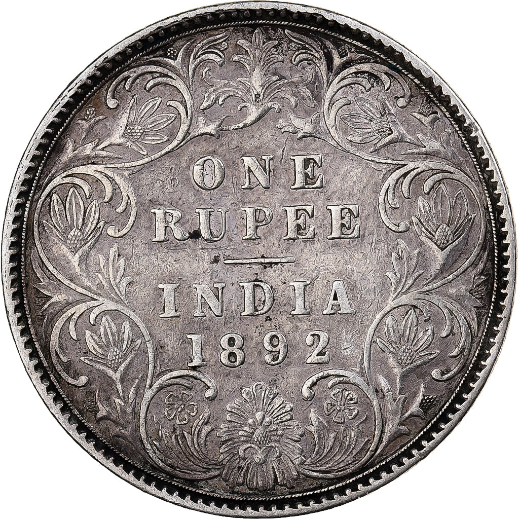 INDIA-BRITISH, Victoria, Rupee, 1892, Silver, EF(40-45), KM:492