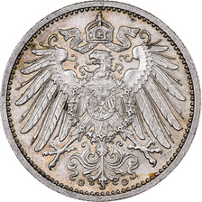 GERMANY - EMPIRE, Wilhelm II, Mark, 1914, Karlsruhe, Silver, AU(55-58), KM:14