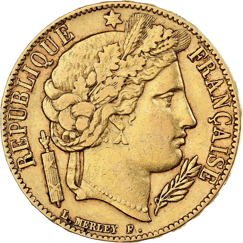 França, 20 Francs, Cérès, 1851, Paris, Dourado, AU(55-58), KM:762