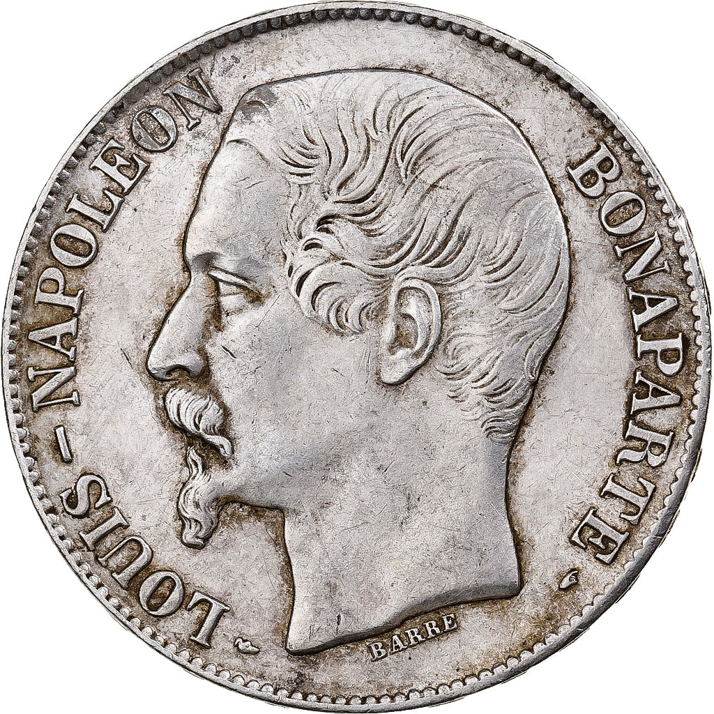 França, 5 Francs, Napoléon III, 1852, Paris, Prata, AU(50-53), KM:773.1