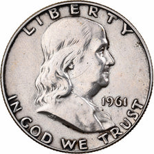 Stati Uniti, Half Dollar, Franklin Half Dollar, 1961, U.S. Mint, Argento, SPL-