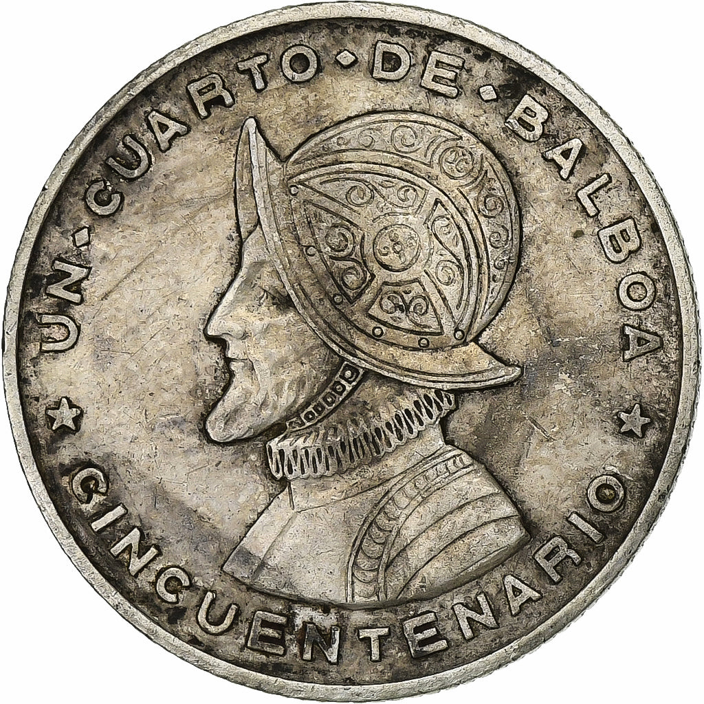 Panama, 1/4 Balboa, 1953, Argento, BB, KM:19