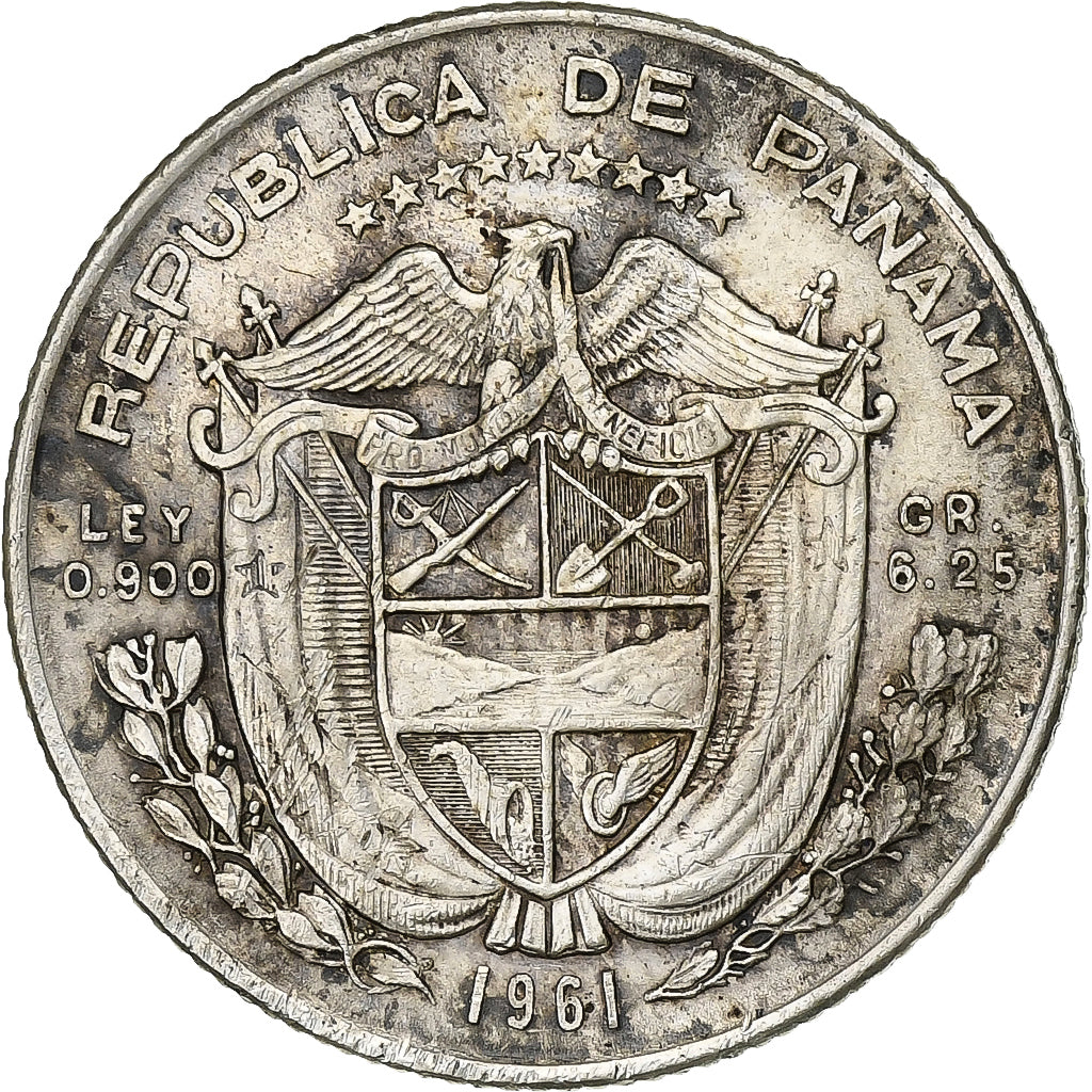 Panama, 1/4 Balboa, 1961, Silber, SS, KM:25