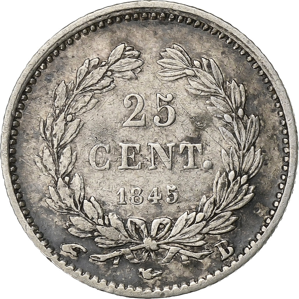 France, 25 Centimes, Louis-Philippe, 1845, Rouen, Silver, EF(40-45), KM:755.2