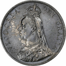 Great Britain, Victoria, Double Florin, 1887, London, Silver, AU(50-53), KM:763