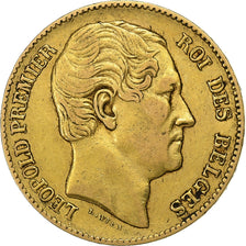 Belgien, Leopold I, 20 Francs, 20 Frank, 1865, Brussels, Gold, SS, KM:23