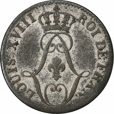 GUJANA FRANCUSKA, 10 Centimes, 1818, Paris, Bilon, VF(30-35), KM:A1