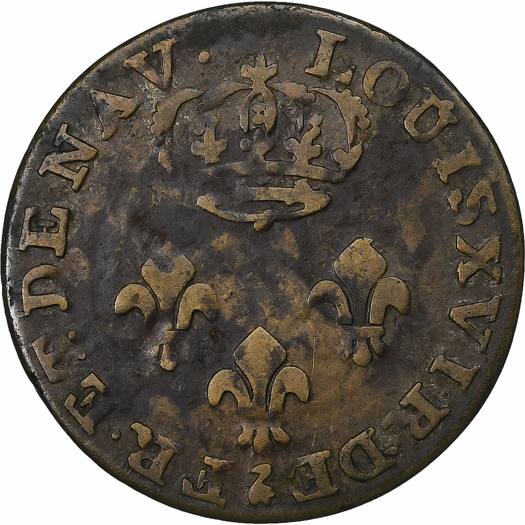 FRENCH GUIANA, 2 Sous, 1780, Paris, Billon, VF(20-25), KM:1
