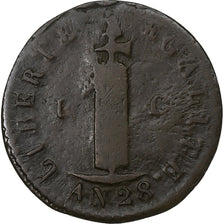 Haiti, Centime, 1832, Rame, MB, KM:A21