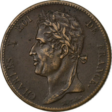 COLÓNIAS FRANCESAS, Charles X, 5 Centimes, 1825, Paris, Bronze, EF(40-45)