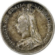 Great Britain, Victoria, 3 Pence, 1890, Silver, EF(40-45), KM:758