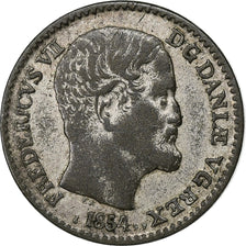 Danemark, Frederik VII, 4 Skilling Rigsmont, 1854, Altona, Argent, TB, KM:758.1