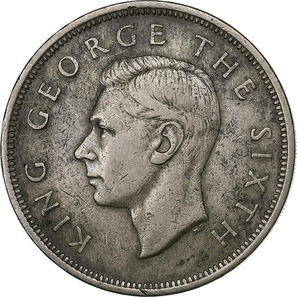 Neuseeland, George VI, 1/2 Crown, 1950, Kupfer-Nickel, SS, KM:19
