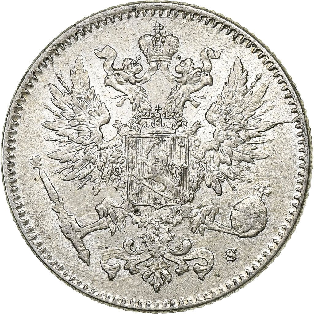 Finland, Nicholas II, 50 Penniä, 1916, Zilver, PR, KM:2.2