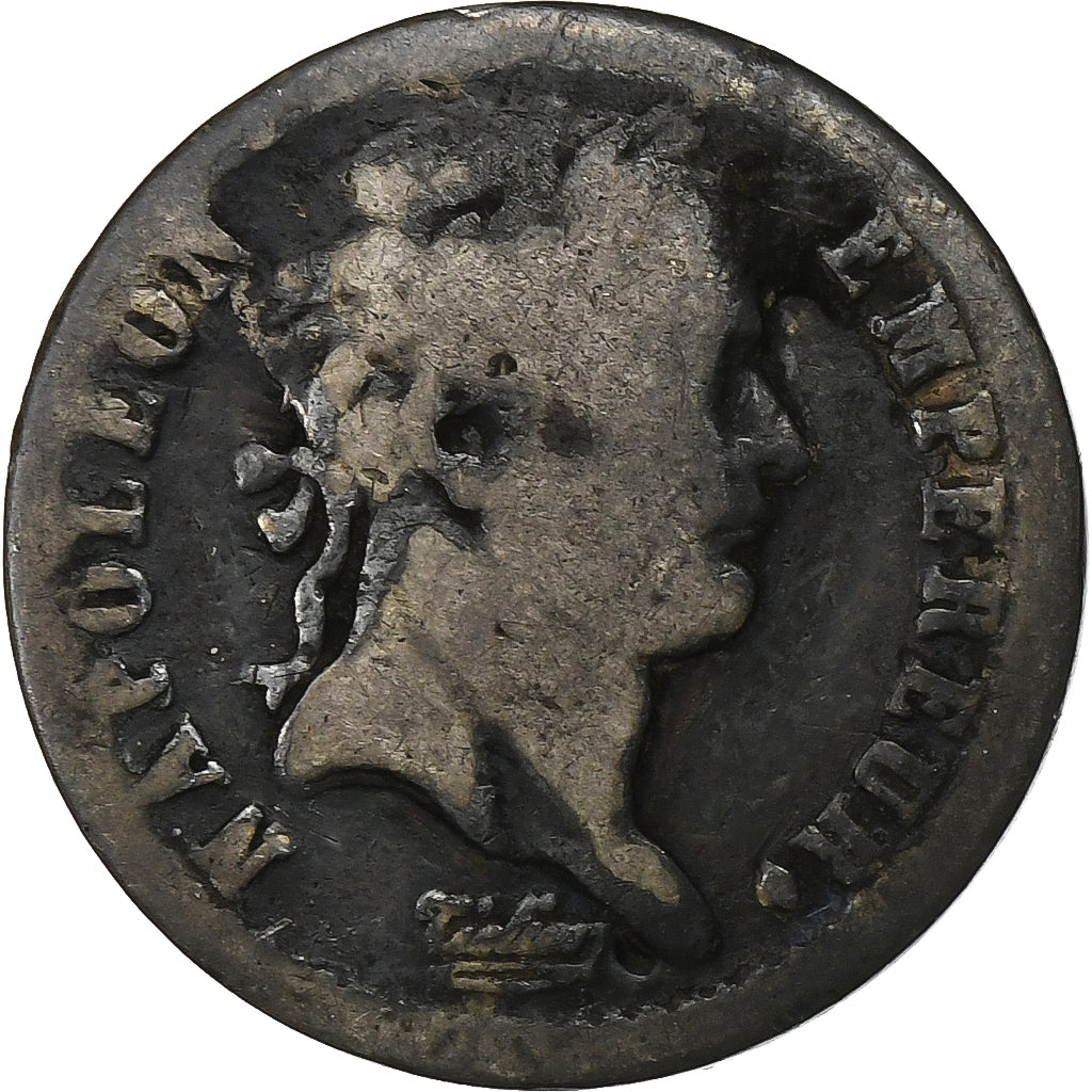 Frankrijk, 1/2 Franc, Napoléon I, 1808, Paris, Zilver, ZG+, KM:680.1