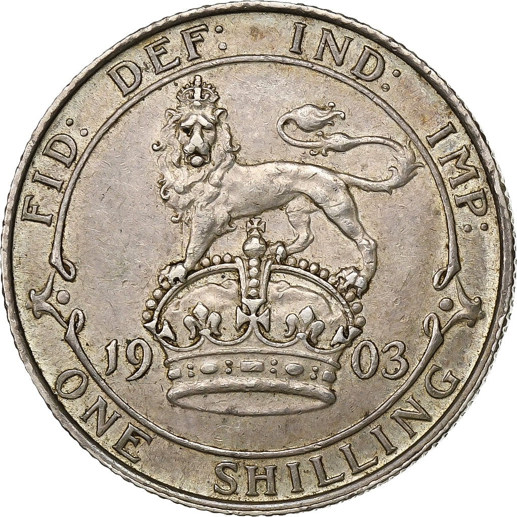 Groot Bretagne, Edward VII, Shilling, 1903, Zilver, PR+, KM:800
