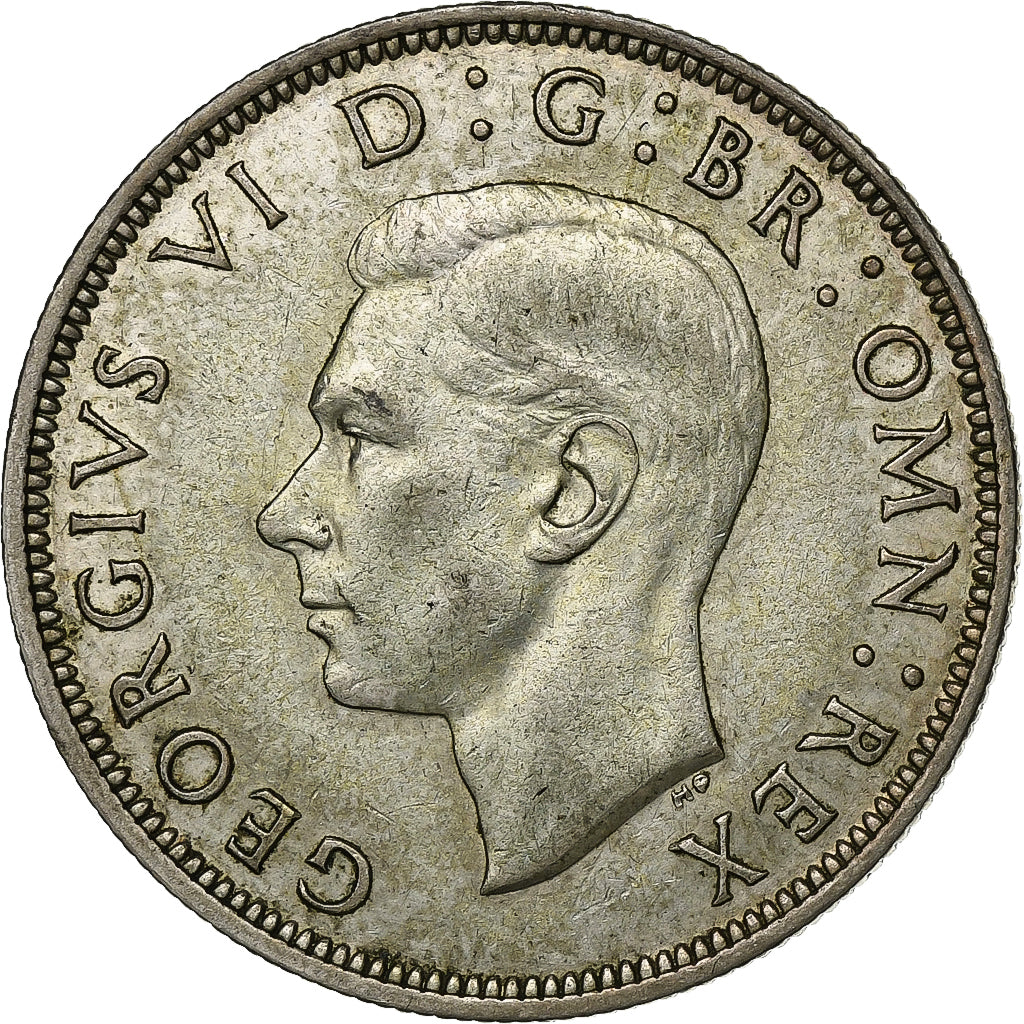 Gran Bretagna, George VI, 1/2 Crown, 1941, Argento, BB, KM:856