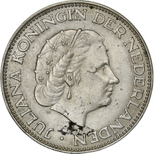 Netherlands, Juliana, 2-1/2 Gulden, 1966, Utrecht, Silver, EF(40-45), KM:185