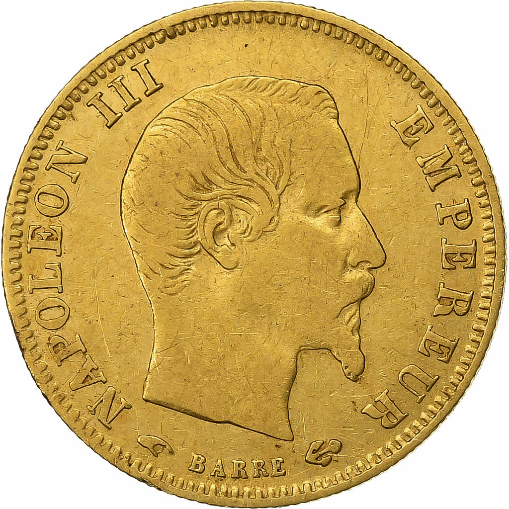 France, Napoleon III, 5 Francs, Napoléon III, 1858, Paris, Gold, VF(30-35)