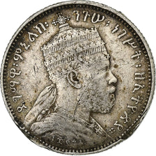Ethiopia, Menelik II, 1/4 Birr, 1903, Paris, Silver, VF(30-35), KM:3