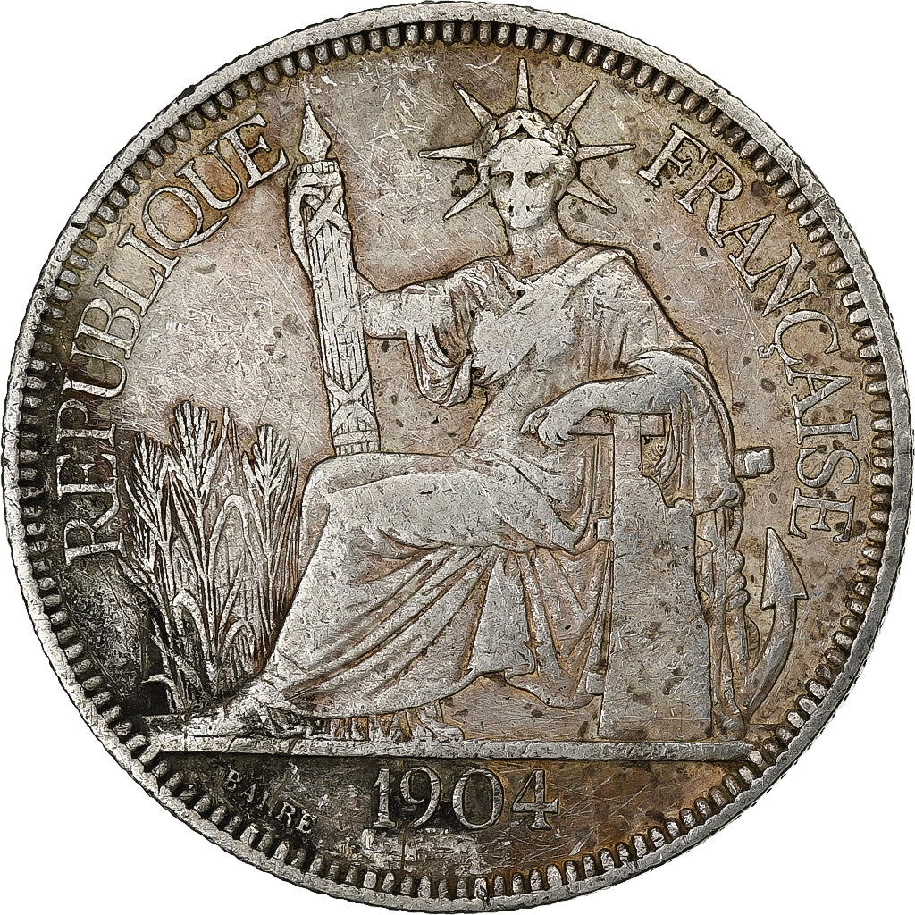 French Indo-China, Piastre, 1904, Paris, Silber, S, KM:5a.1