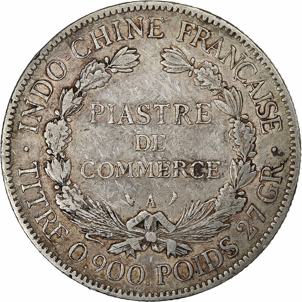 French Indo-China, Piastre, 1908, Paris, Silber, S, KM:5a.1