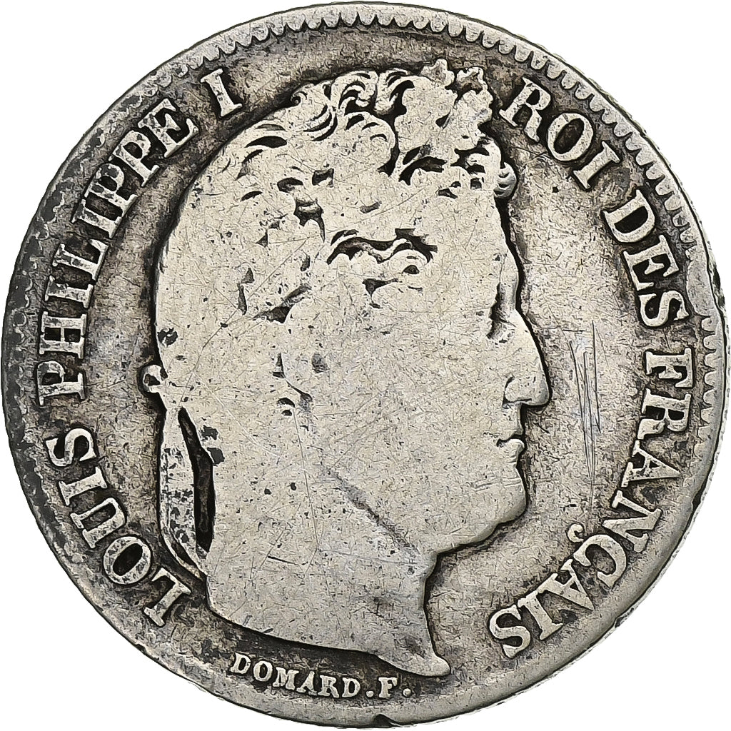 Francja, Franc, Louis-Philippe, 1847, Paris, Srebro, VG(8-10), KM:748.1