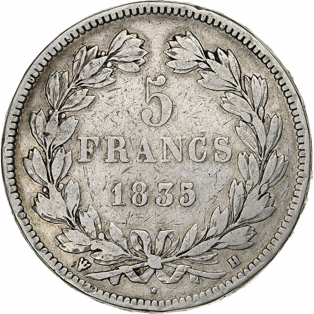 France, 5 Francs, Louis-Philippe, 1835, La Rochelle, Argent, B, KM:749.5