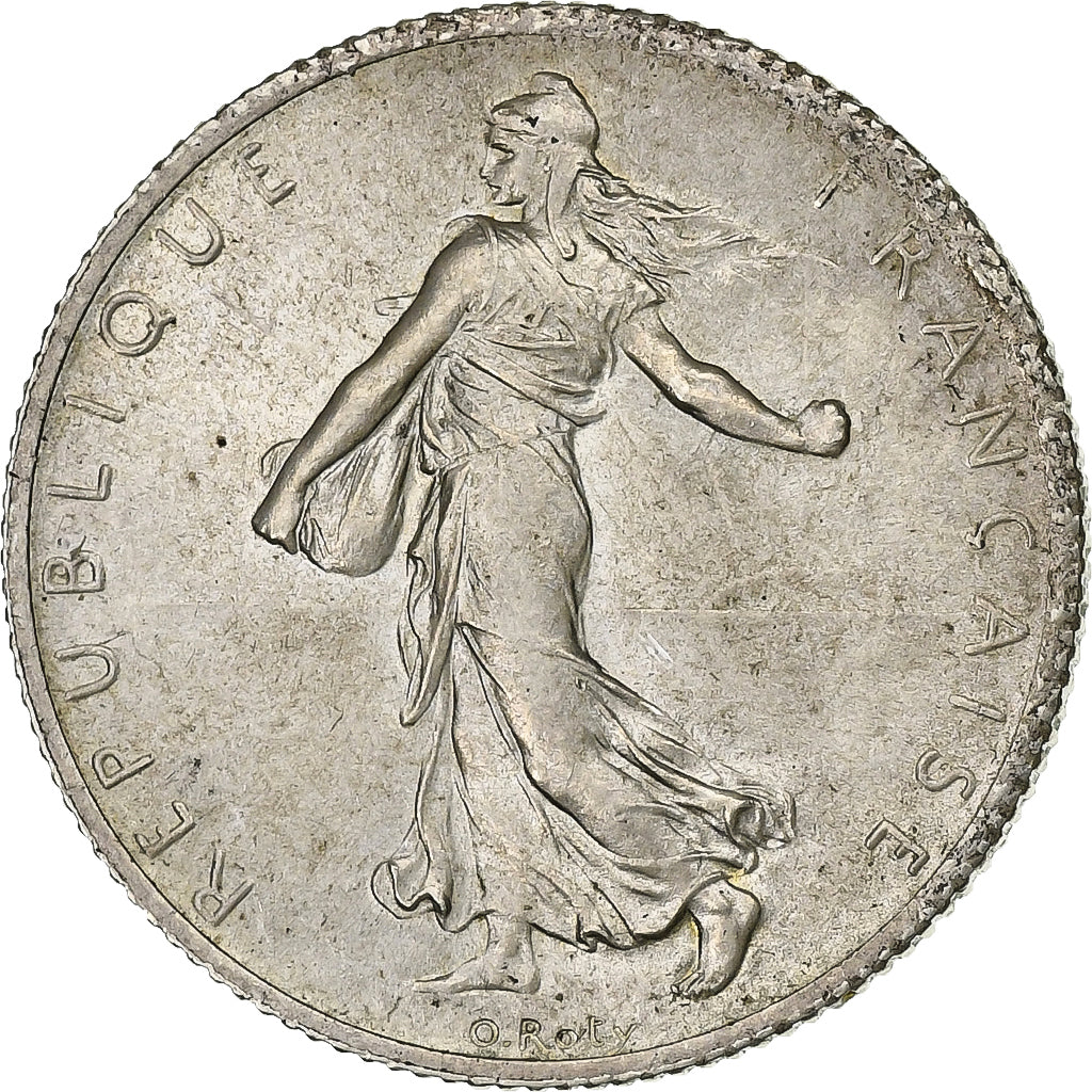 France, 2 Francs, Semeuse, 1914, Castelsarrasin, Silver, AU(55-58), KM:845.2